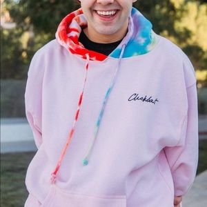 David Dobrik Pink Rainbow Clickbait Hoodie